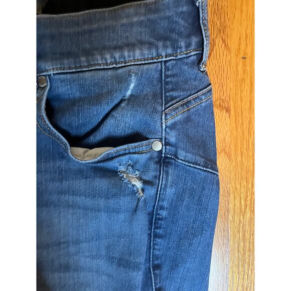Torrid destroyed tapered leg stretch waist jeans 14 R Retro boho cool ankle - Picture 7 of 8